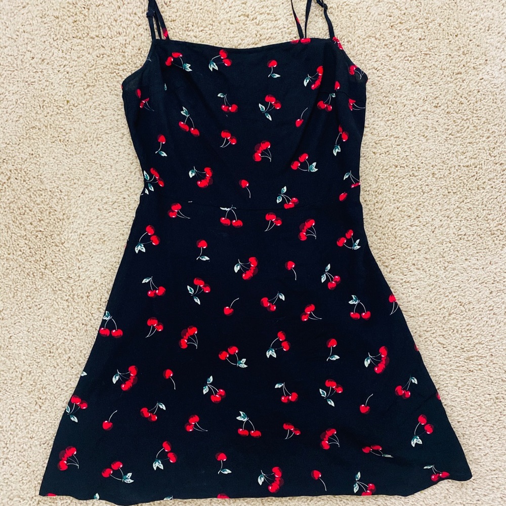 Black and Cherry Summer Dress